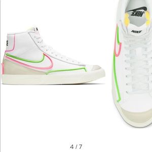 Nike Mid blazers electric green/ pink